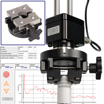 An adjustable Stelvin® cap mandrel ensures optimum accuracy in torque measurement