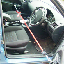 Car door closure tensile force measurement with the interior