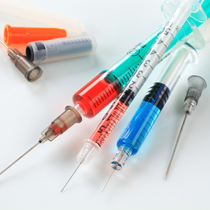 Hypodermic syringes for ISO testing